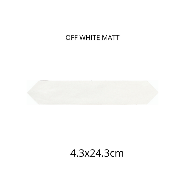Off White Matt / On White Gloss 4.3X24.3