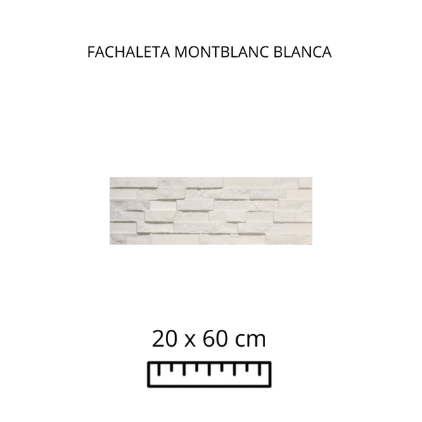 FACHALETA MONTBLANC BLANCA 20X60