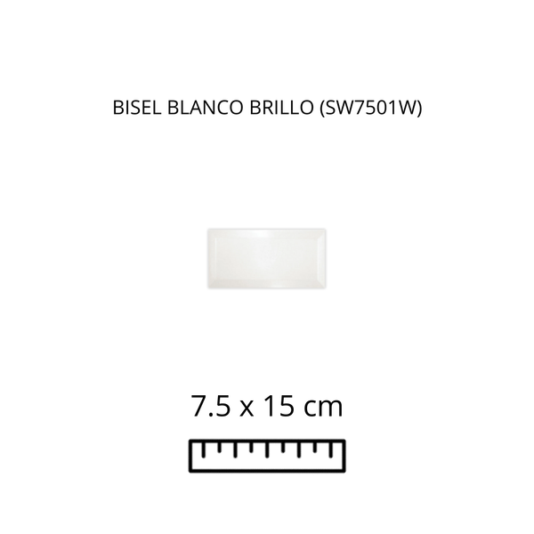 Bisel Blanco Brillo (SW7501W) 7.5x15