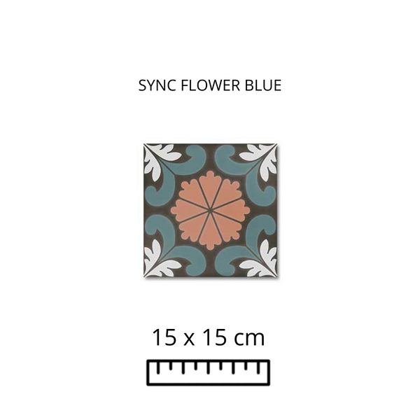 Sync Flower Blue 15X15