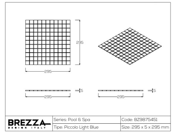 Piccolo Light Blue Porcelain Mosaic