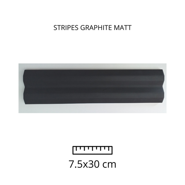 Stripes Graphite 7.5X30