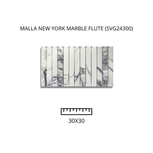 MALLA NEW YORK MARBLE FLUTE (SVG24300)  30X30