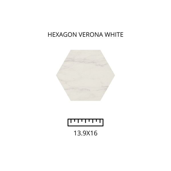 HEXAGON VERONA WHITE 13.9X16