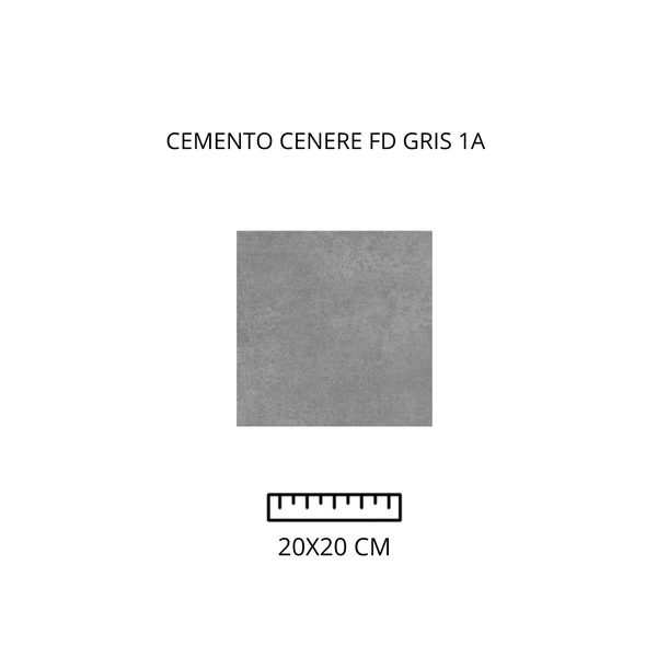 Cemento Cenere FD Gris 1A 20x20 cm