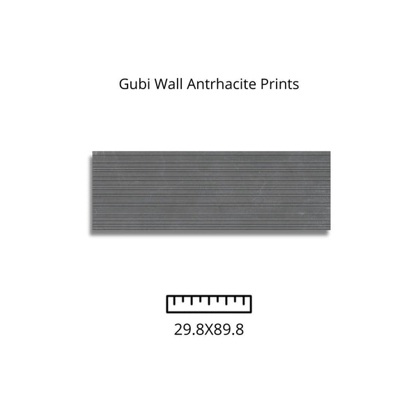 Gubi Wall Antrhacite Prints 29.8X89.8