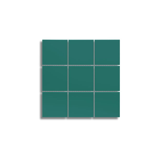 Mosaico Square Pixel Smalto Peacook Green