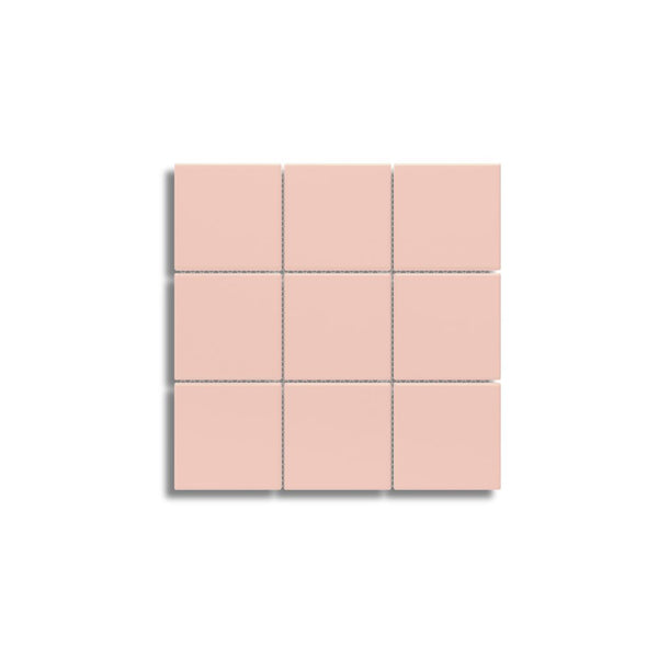 Mosaico Square Pixel Smalto Pastel Pink