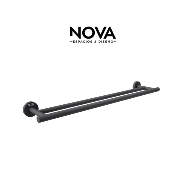 Toallero Doble Tempo Noir 600X116X50