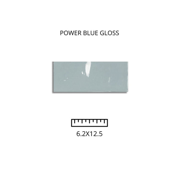 Power Blue Gloss 6.2X12.5