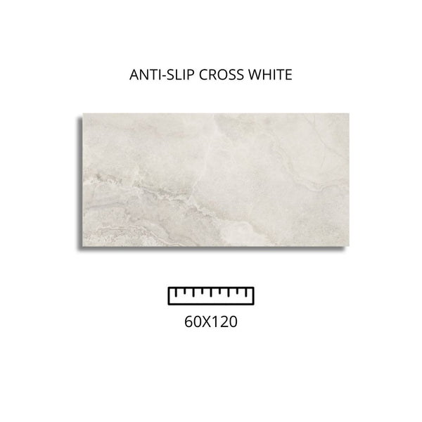 ANTI-SLIP CROSS WHITE RECT 60X120