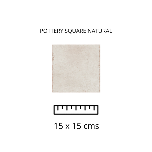 POTTERY SQUARE NATURAL 15X15
