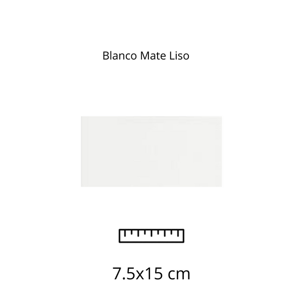 Blanco Mate Liso 7.5X15