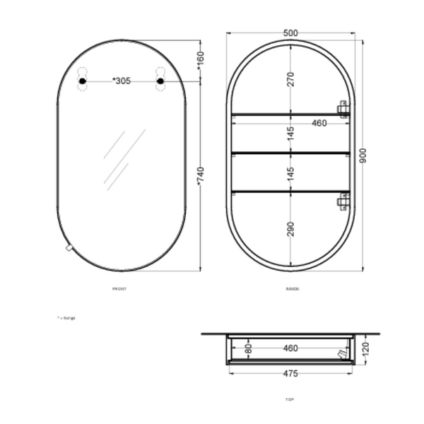 ESPEJO CATINO OVAL