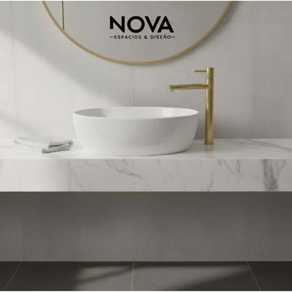 Monomando Lavabo Alto Futura, D'or Radiance