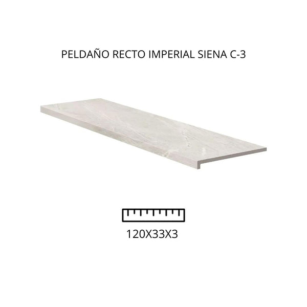 PELDAÑO RECTO IMPERIAL SIENA C-3  120X33X3