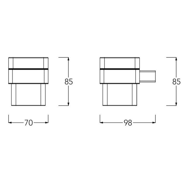 Vertical Shower Arm Line Gold