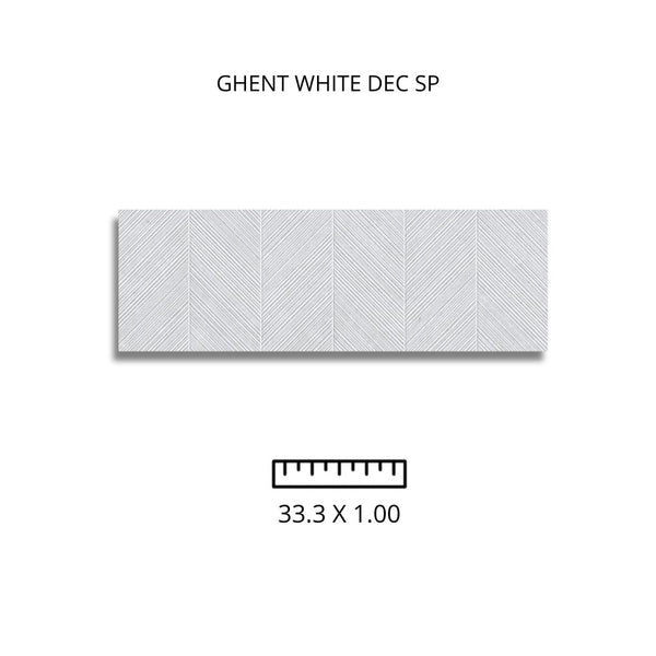 Ghent white dec 33.3x100