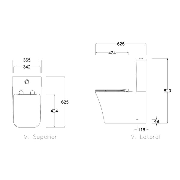 INODORO KUBE  NV-WC7880