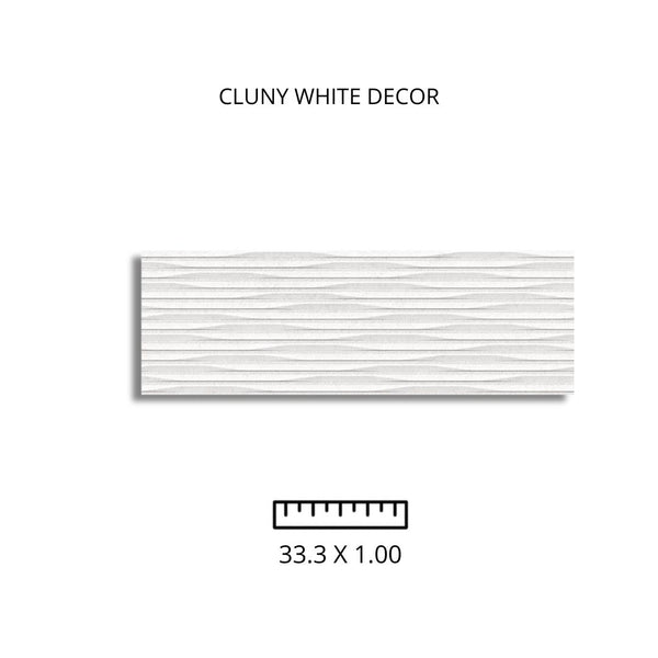 Cluny White Decor 33.3x100