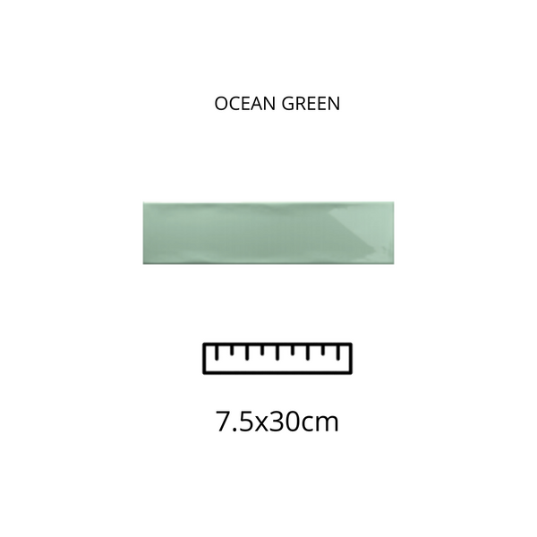 Ocean Green Gloss 7.5X30