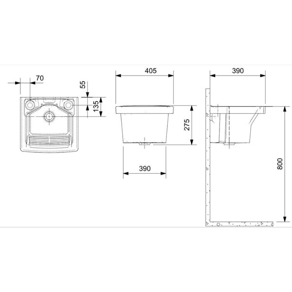 Batea Suspendida 403X387mm