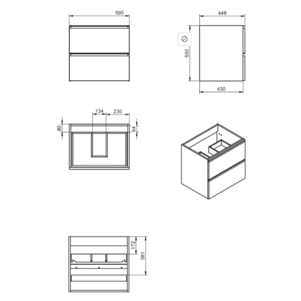Granada Roble Costa 60 CM