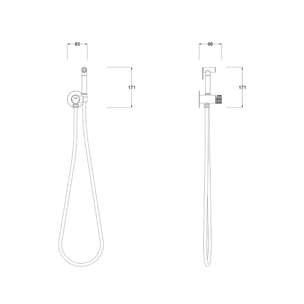 Ducha de teléfono Futura con mezclador Anthracite Randiance