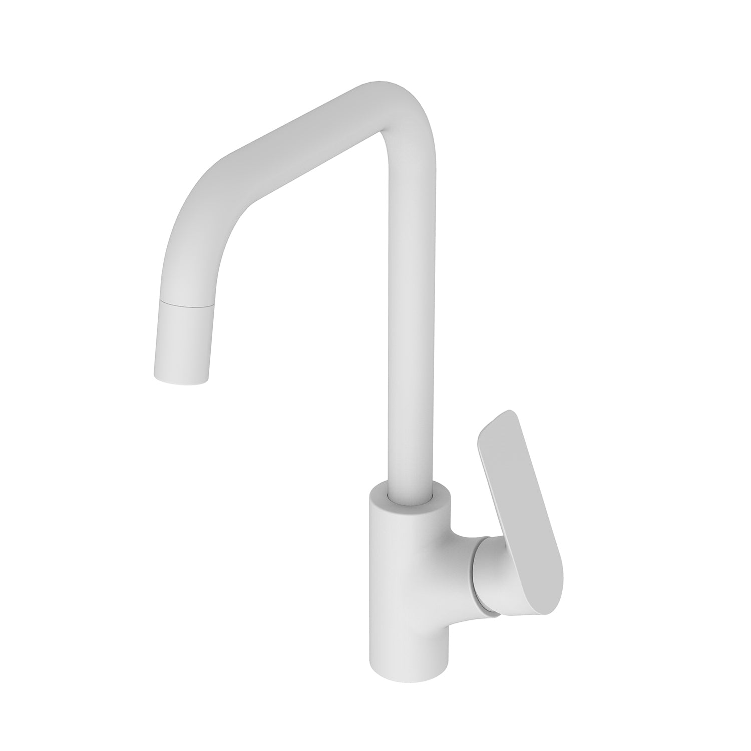 Flat Fossil Kitchen Faucets White MATE