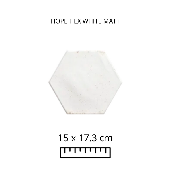 HOPE HEX WHITE 15X17.3