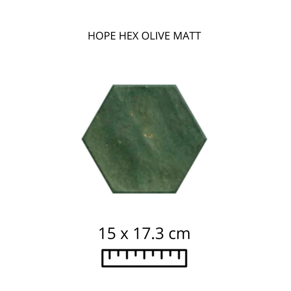 HOPE HEX OLIVE 15X17.3