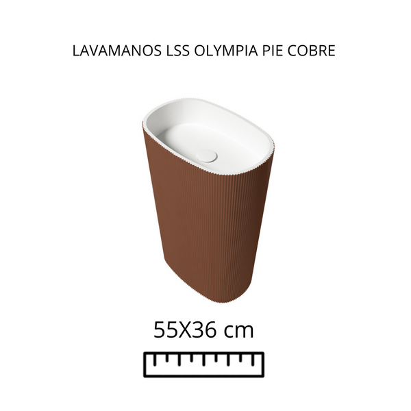 LAVAMANOS LSS OLYMPIA PIE COBRE