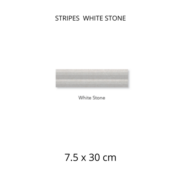 Stripes White Stone 7.5X30