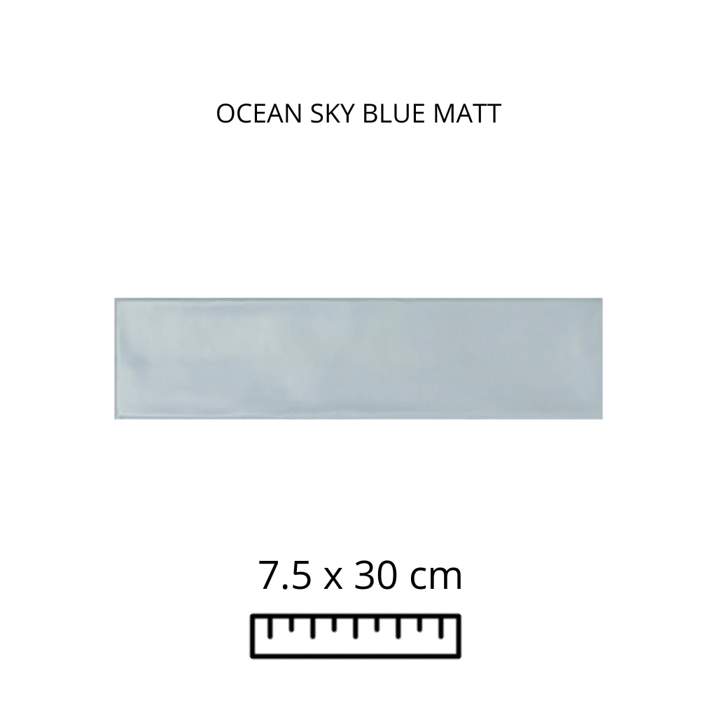 OCEAN SKY BLUE MATT 7.5X30