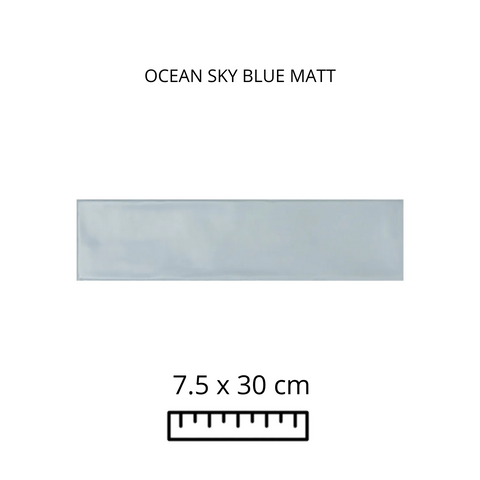 OCEAN SKY BLUE MATT 7.5X30
