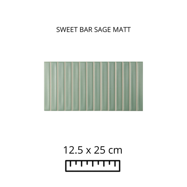 SWEET BAR SAGE MATT 12.5X25