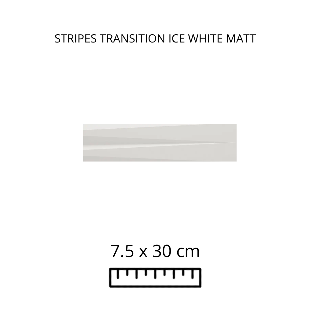 Stripes Transition Ice White Matt 7.5X30