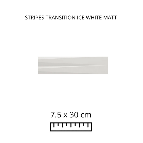 Stripes Transition Ice White Matt 7.5X30