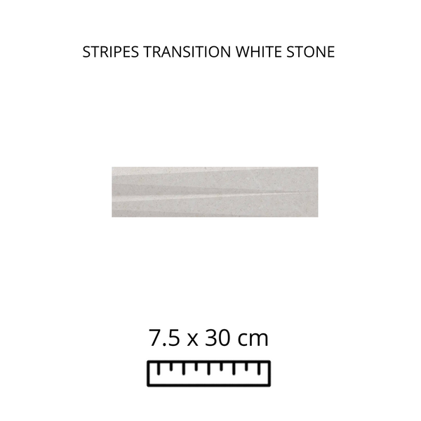 Stripes Transition White Stone 7.5X30