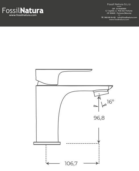 Fossil White Matte Low Faucet 