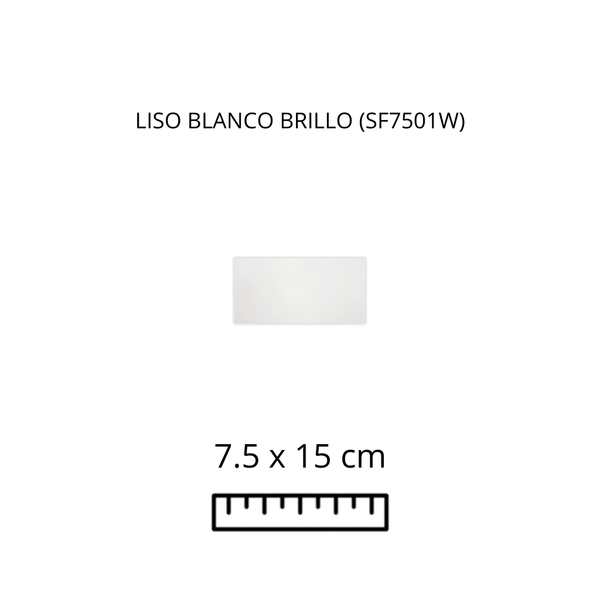 LISO BLANCO BRILLO (SF7501W) 7.5X15