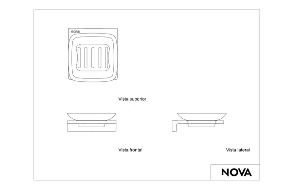 GLASS INNOVA SOAP DISH