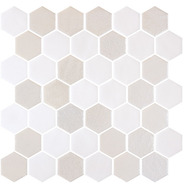 Hex XL Stoneglass Opalo White