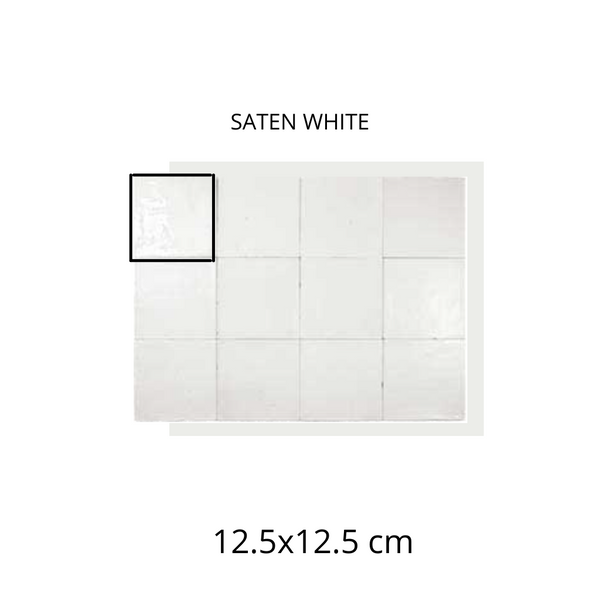 Saten White 12.5X12.5