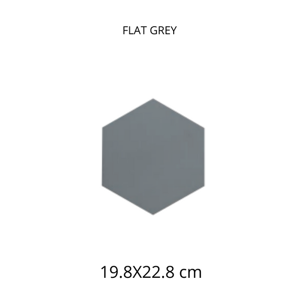 Hexagonal Flat Grey 19.8X22.8