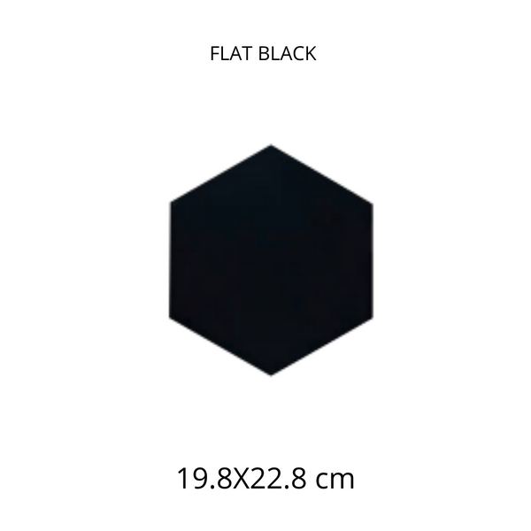 Hexagonal Flat Black 19.8X22.8