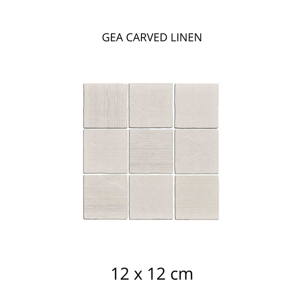 Gea Carved Linen 12X12 