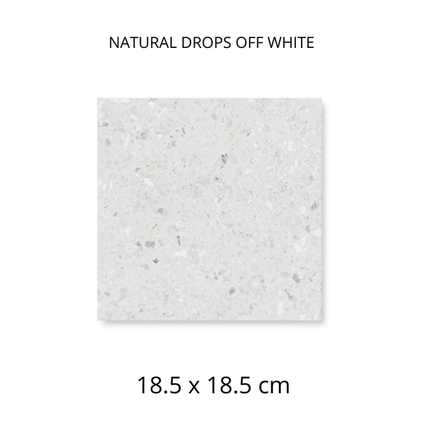 Natural Drops Off White 18.5x18.5