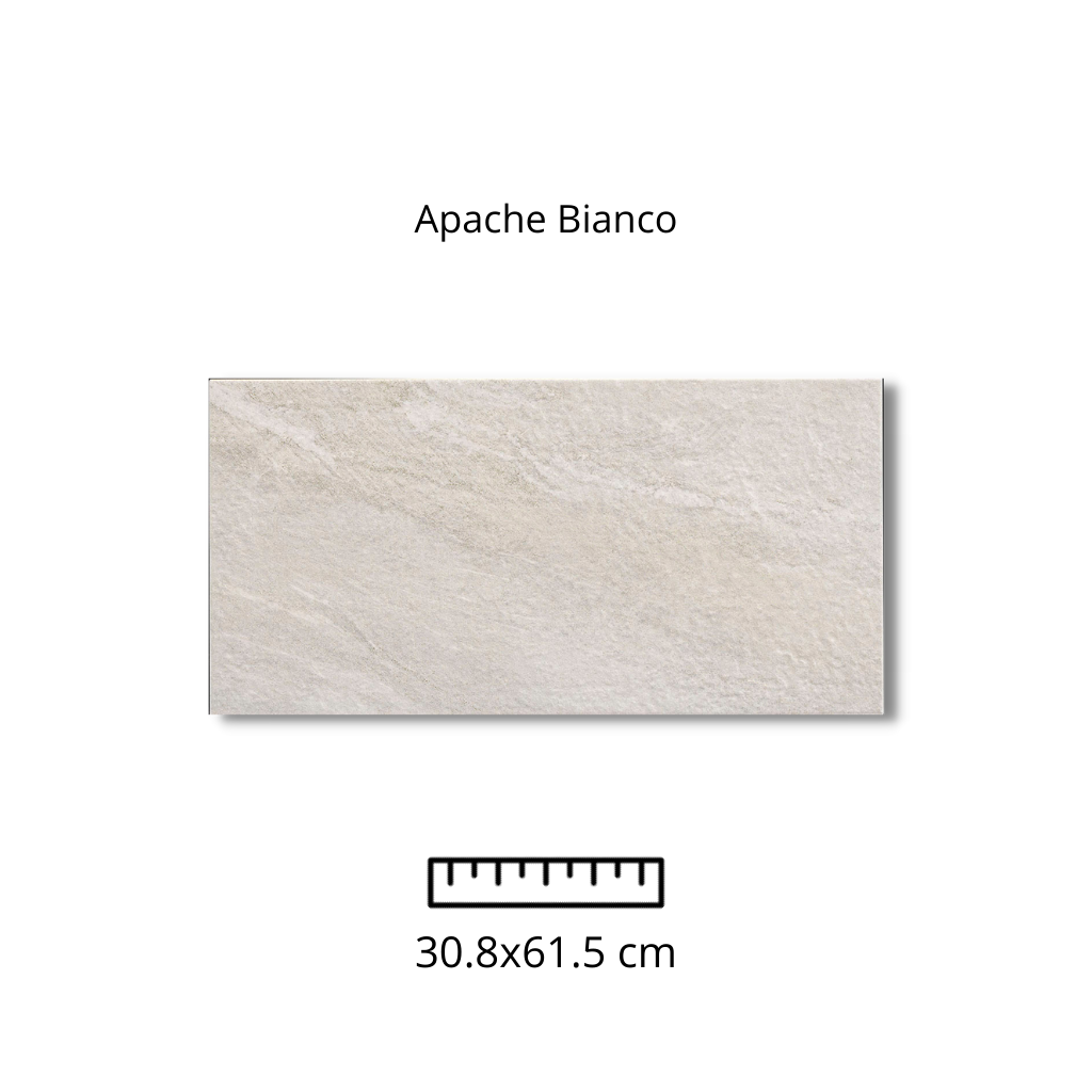 Gres Porcellanato Effetto pietra Grigio Apache 30,8x61,5 - Bagni e