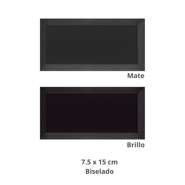 Bisel Negro 7.5x15